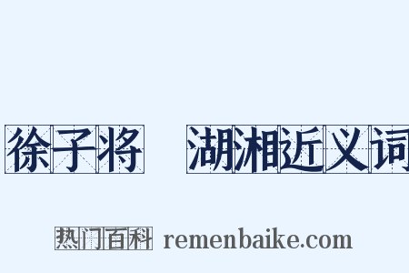 徐子将適湖湘近义词是什么意思的图片